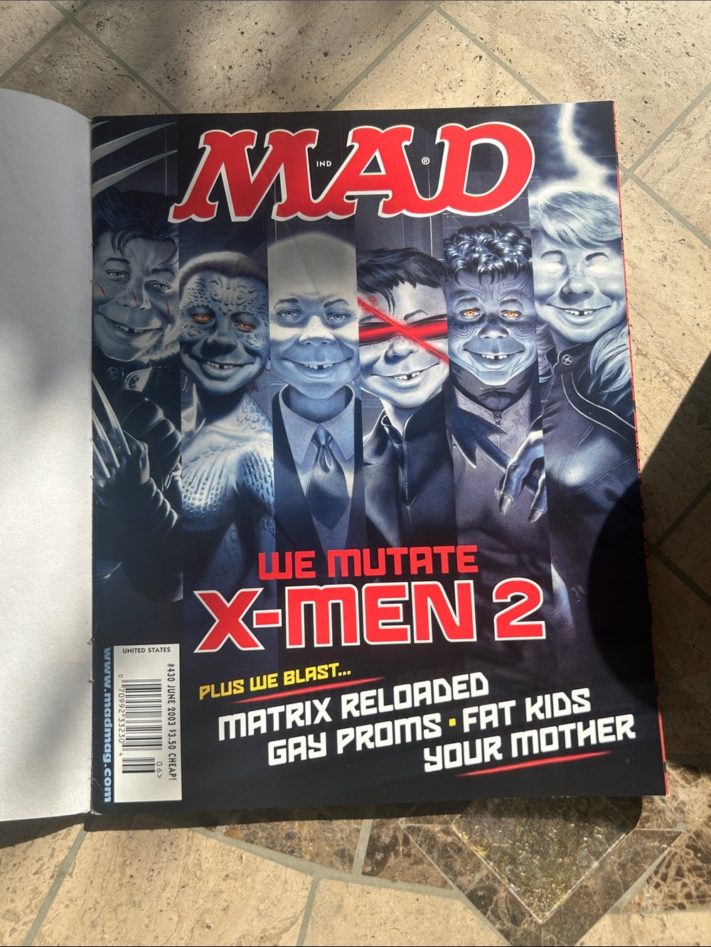 MAD Magazine #430, published in June 2003, featuring an X-Men 2 movie